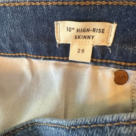 MADEWELL 10" High-Rise Skinny Jeans  Button-Front TENCEL Denim Ed MA981 Sz 29 - Picture 5 of 11